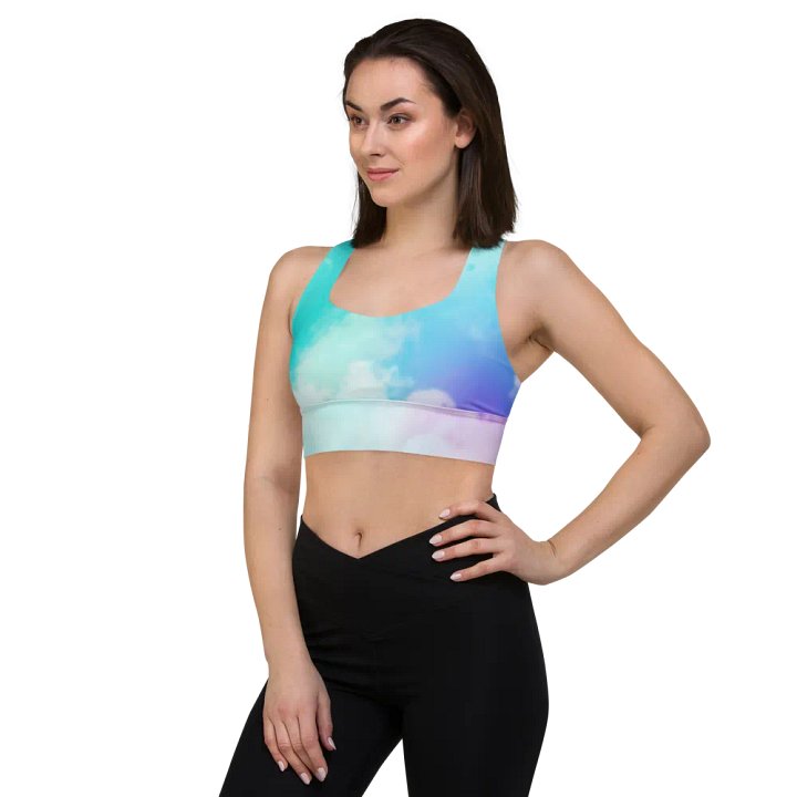 Blur cloud rainbow Design Longline Sports Bra - v2 product image (1)