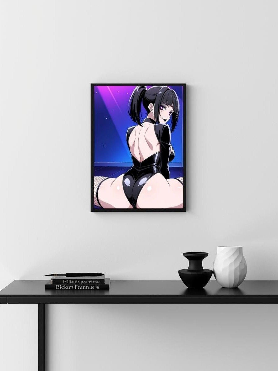 Metal Print - Luna Rain Original Character Black Latex Back View - 8x10 product image (3)