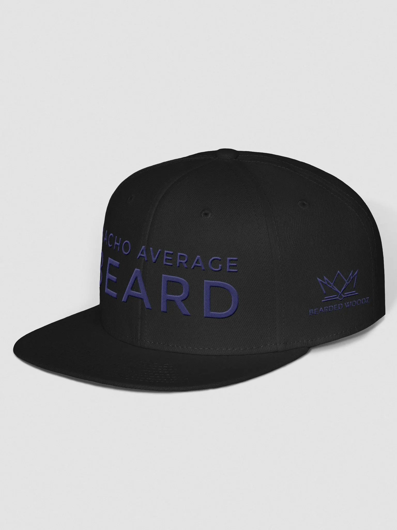 Nacho Average Beard Snapback Cap (Navy Embroidery) product image (2)