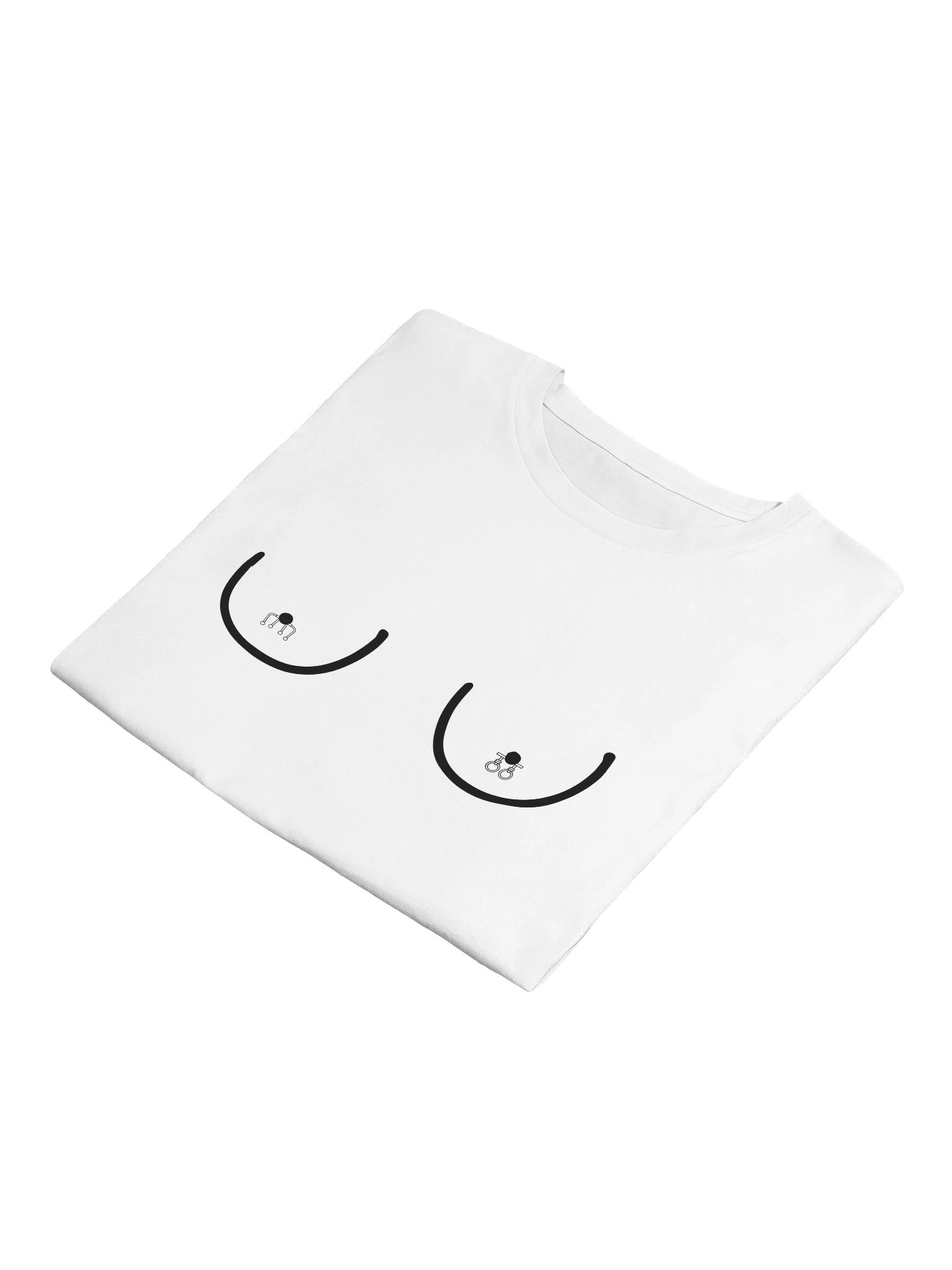 Cali Boobs Crop Top White product image (4)