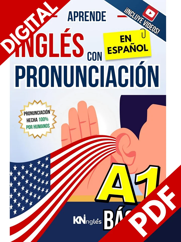 PDF - Libro de inglés digital nivel Básico dede 0 A1 - CON AUDIOS INCLUIDOS product image (1)