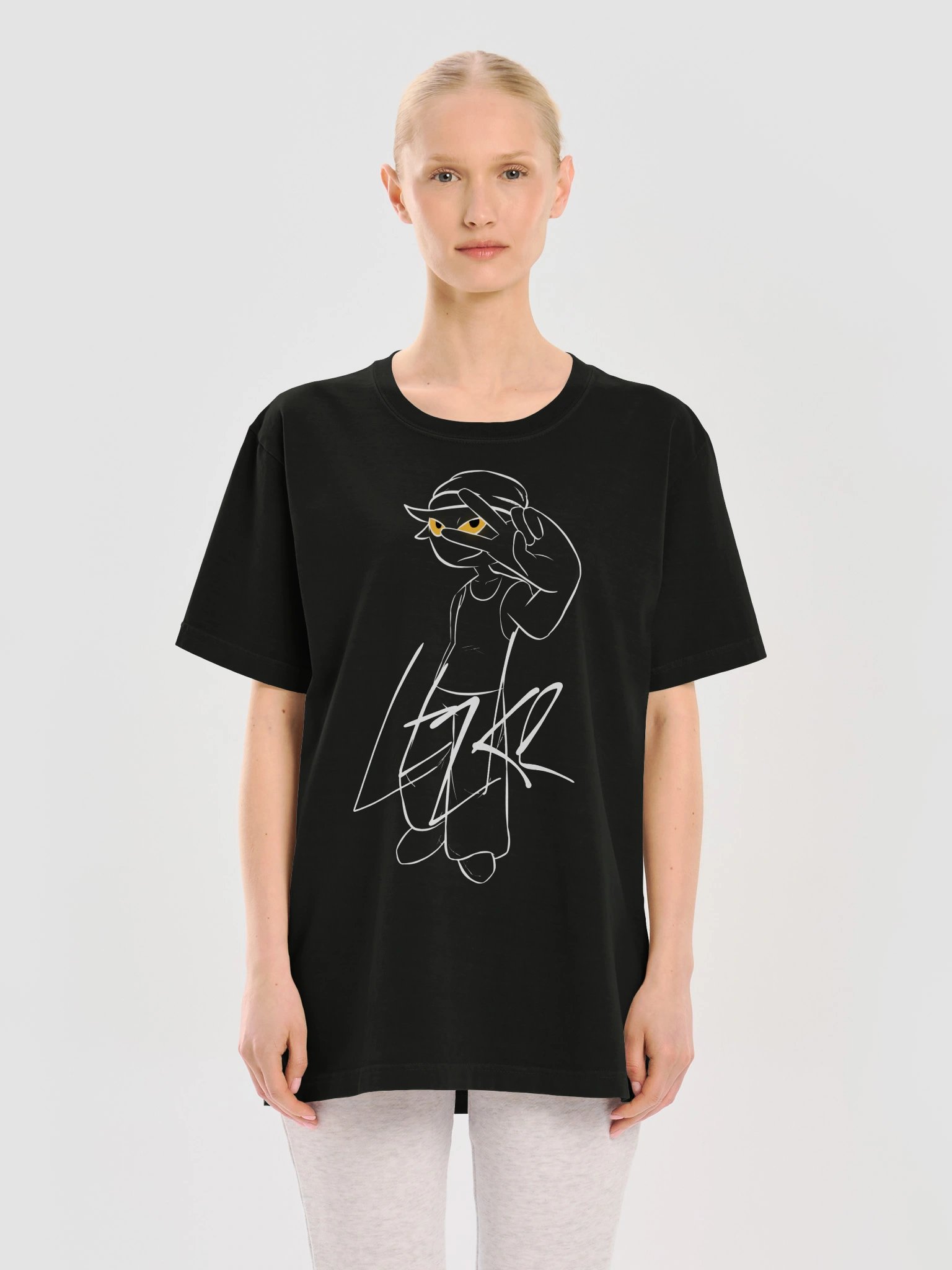 LTZKE Beanie Peace Sign Minimalist Lineart T-Shirt product image (9)