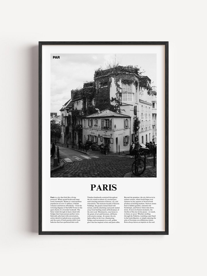 Paris 05 Newspaper Poster | Framed product image (1)