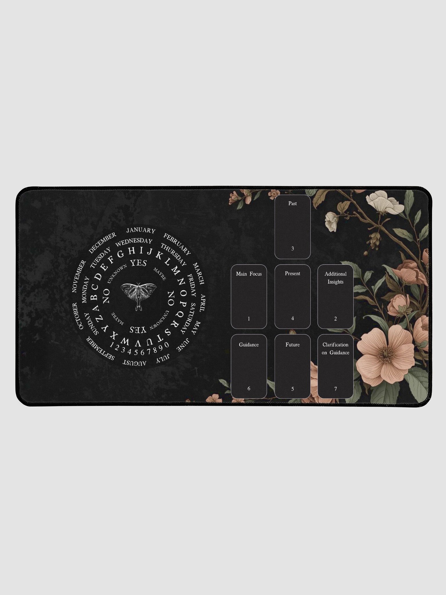 The Black Garden Pendulum & Tarot Reading Mat For Divination & Intuitive Clarity product image (1)