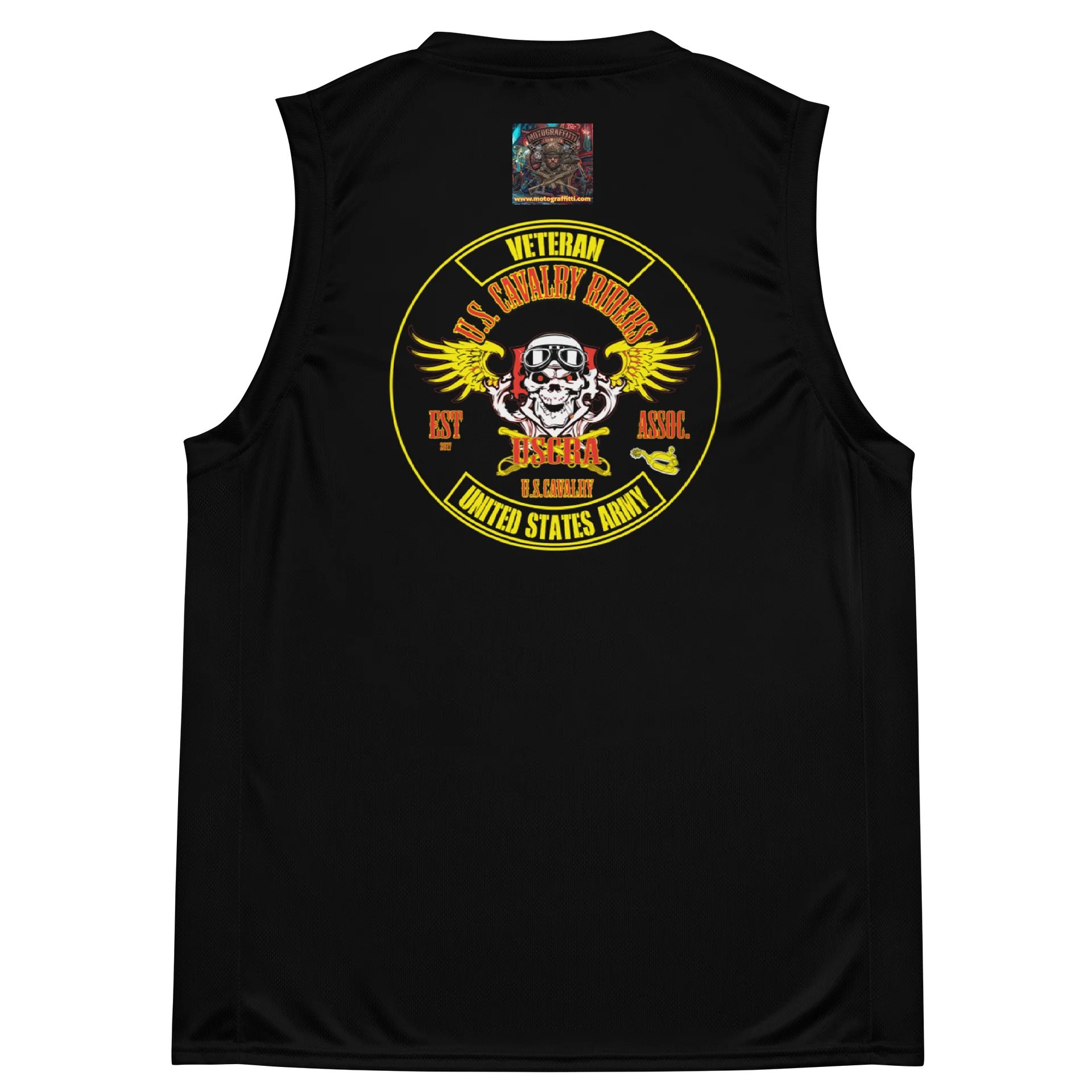 U.S. Cavalry Riders Skull Basketball Jersey product image (4)