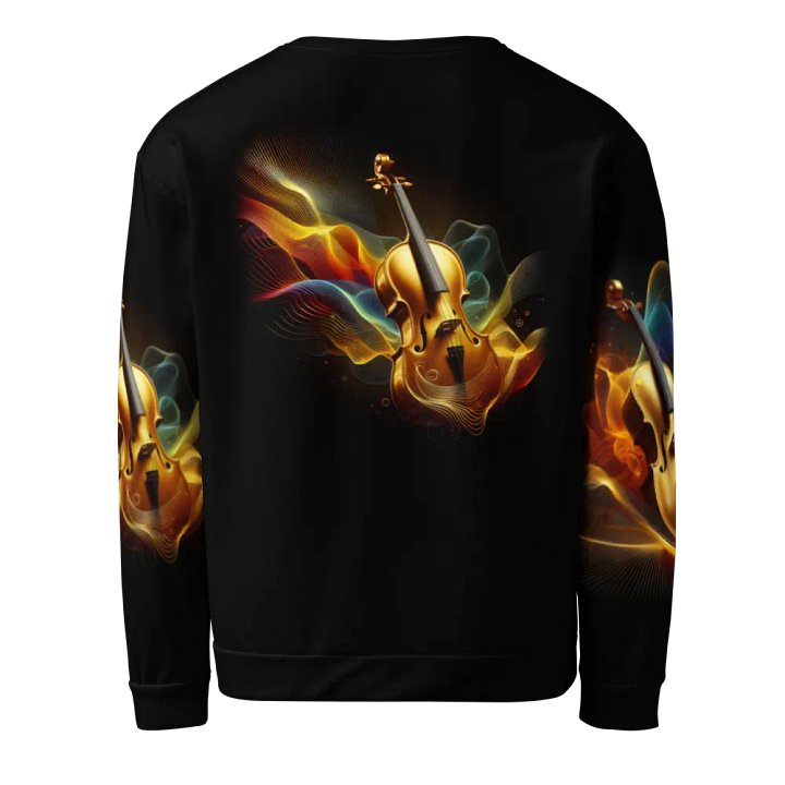 Golden Cello Musical Instrument - All-Over Unisex Sweatshirt #9 product image (2)