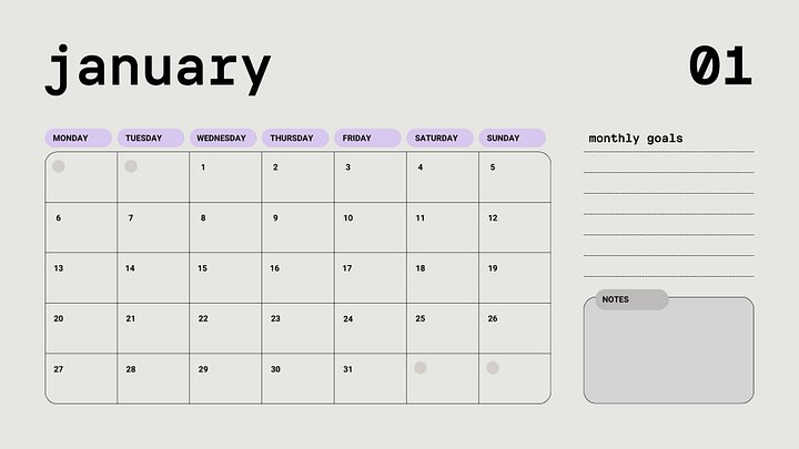 Digital planner for 12 month product image (1)