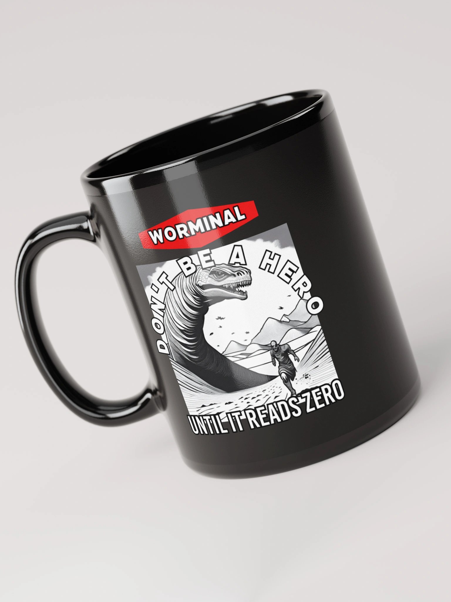 WORMINAL Black Glossy Mug product image (5)
