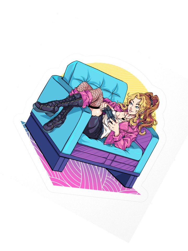 Vaporwave Lounge Sticker product image (1)
