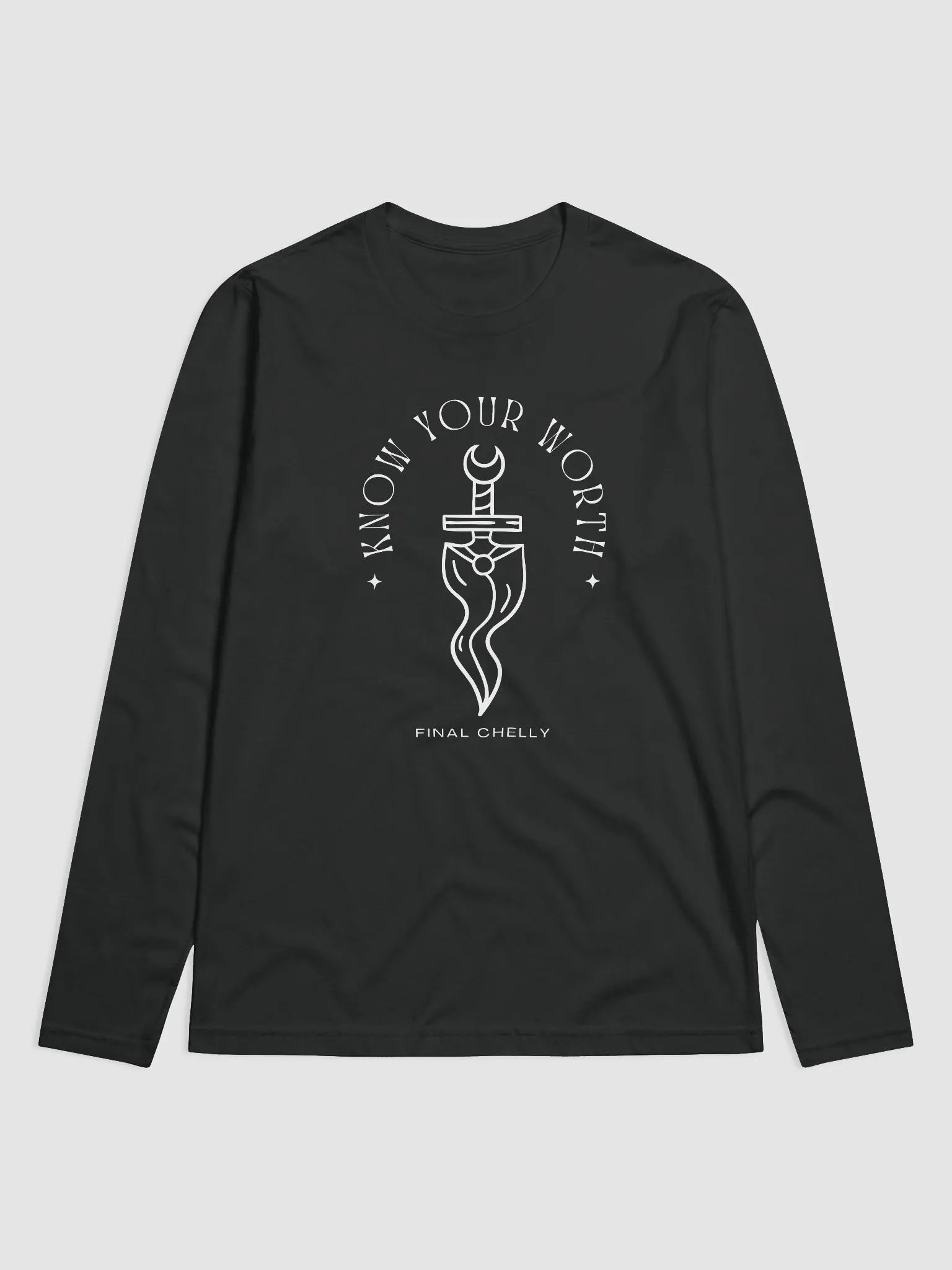 Know Your Worth Premium Fitted Printed Long Sleeve product image (1)