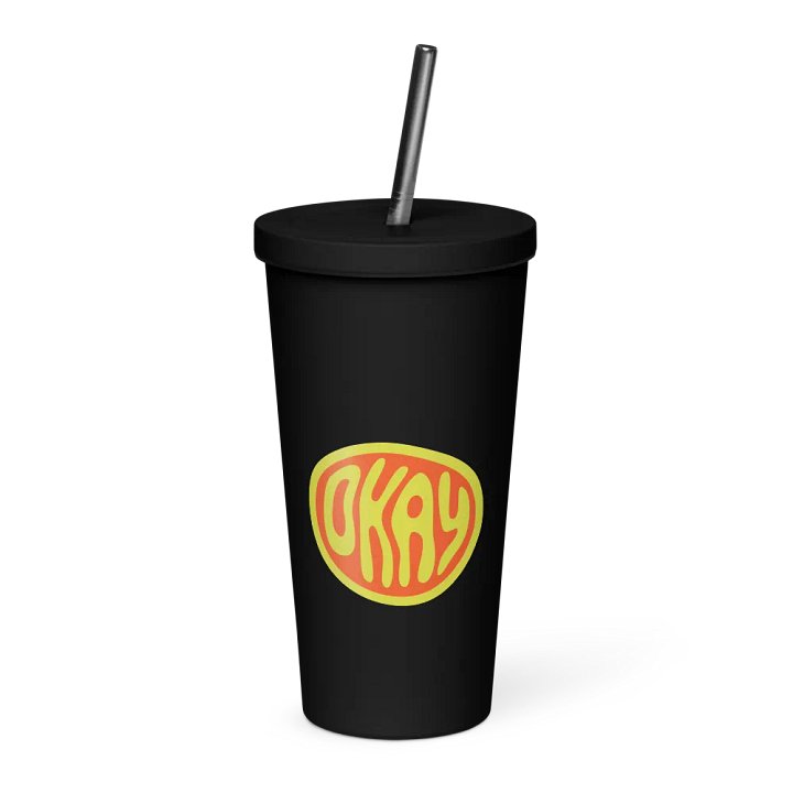 Insulated Tumbler with a Straw (OKAY) product image (1)