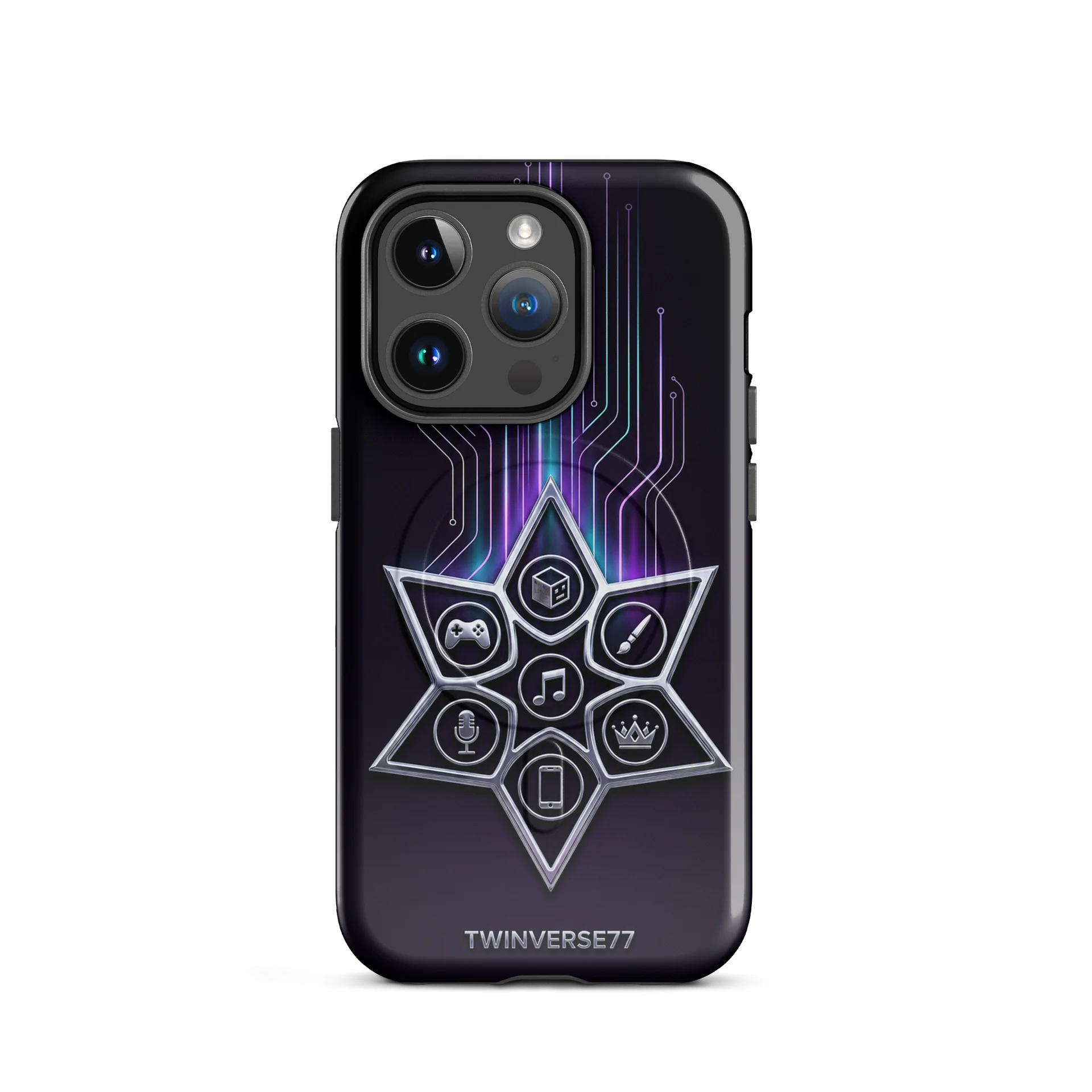 TwinVerse77 Phone Case — TV77 Cyber Gamer Aesthetic | YV7 × LC7 Twin Universe Merch product image (19)