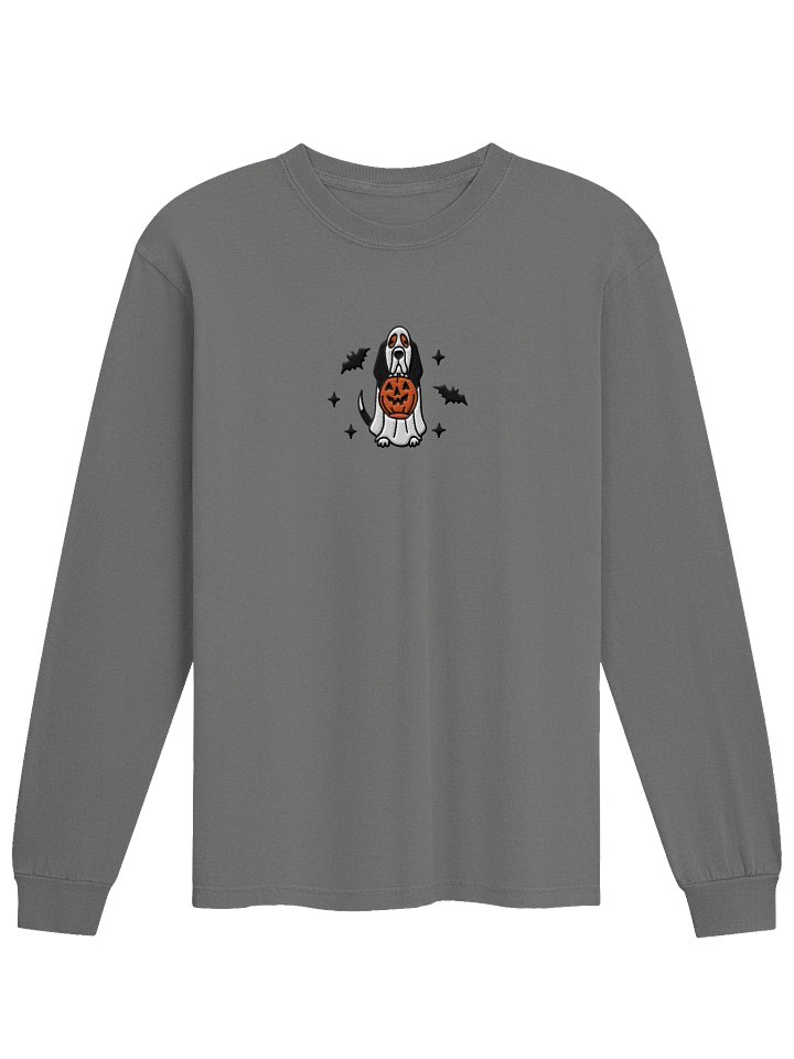 Halloween Basset Hound(Tricolor) Embroidered Long-sleeved T-Shirt product image (9)