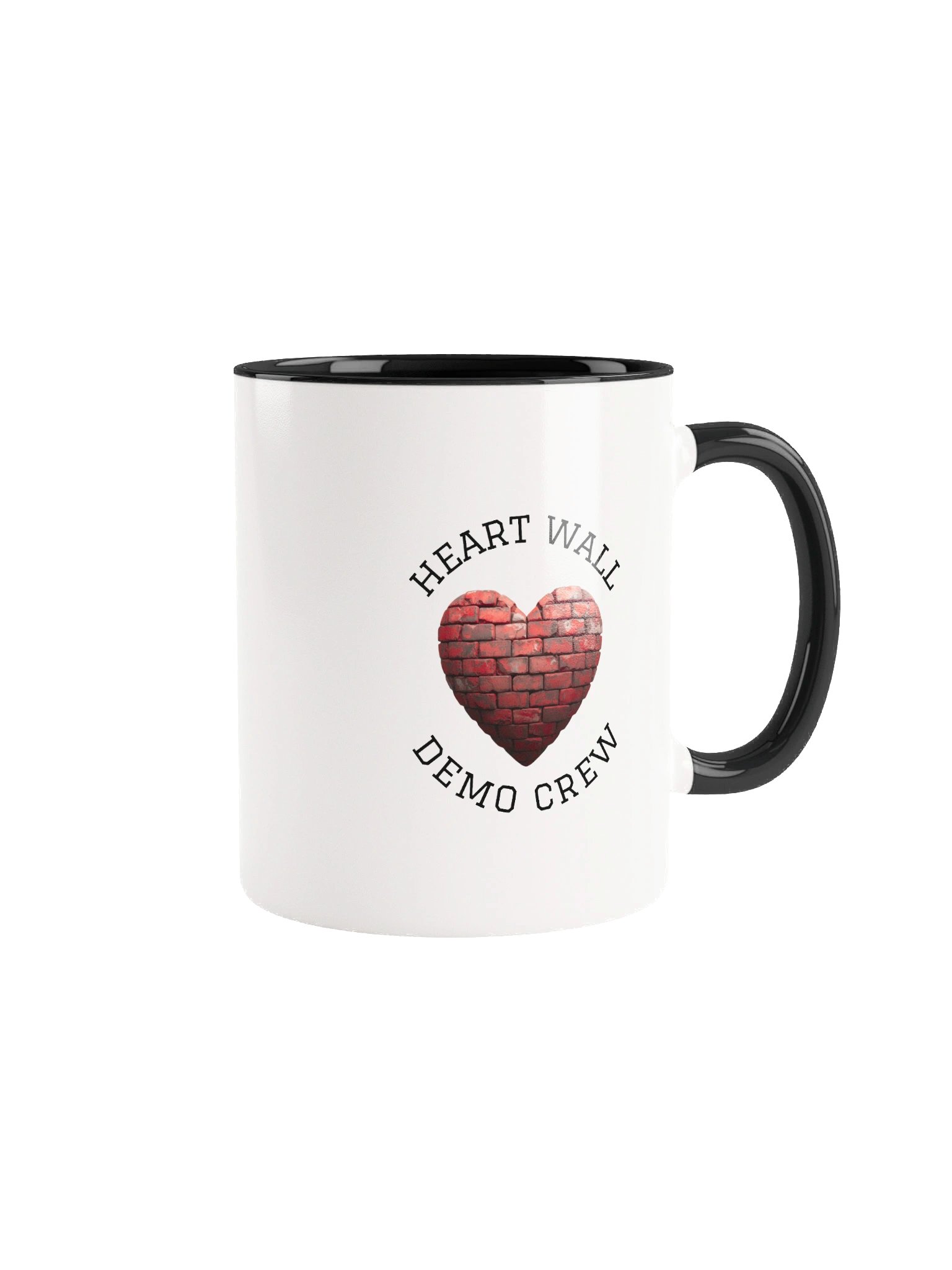 Heart Wall Demo Crew Ceramic Mug - Red/Black Graphic - 11oz or 15oz product image (1)