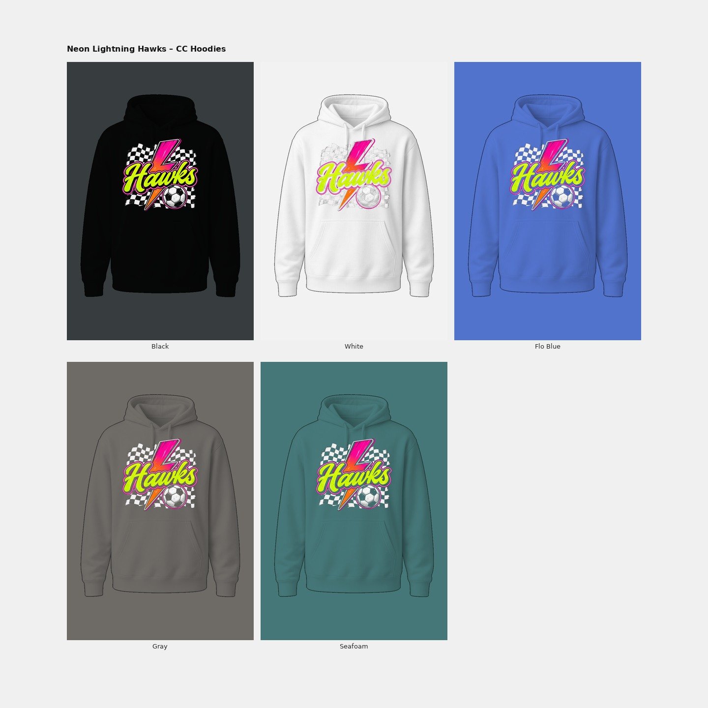 Soccer Bolt Comfort Colors Hoodie product image (2)