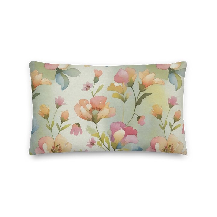 Watercolor Floral Dream Premium Pillow product image (2)
