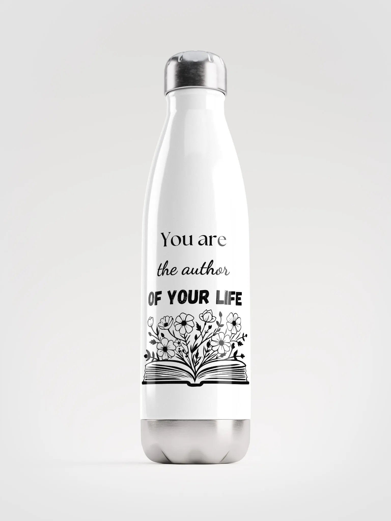 You Are the Author of Your Life — Mindful Insulated Water Bottle product image (1)