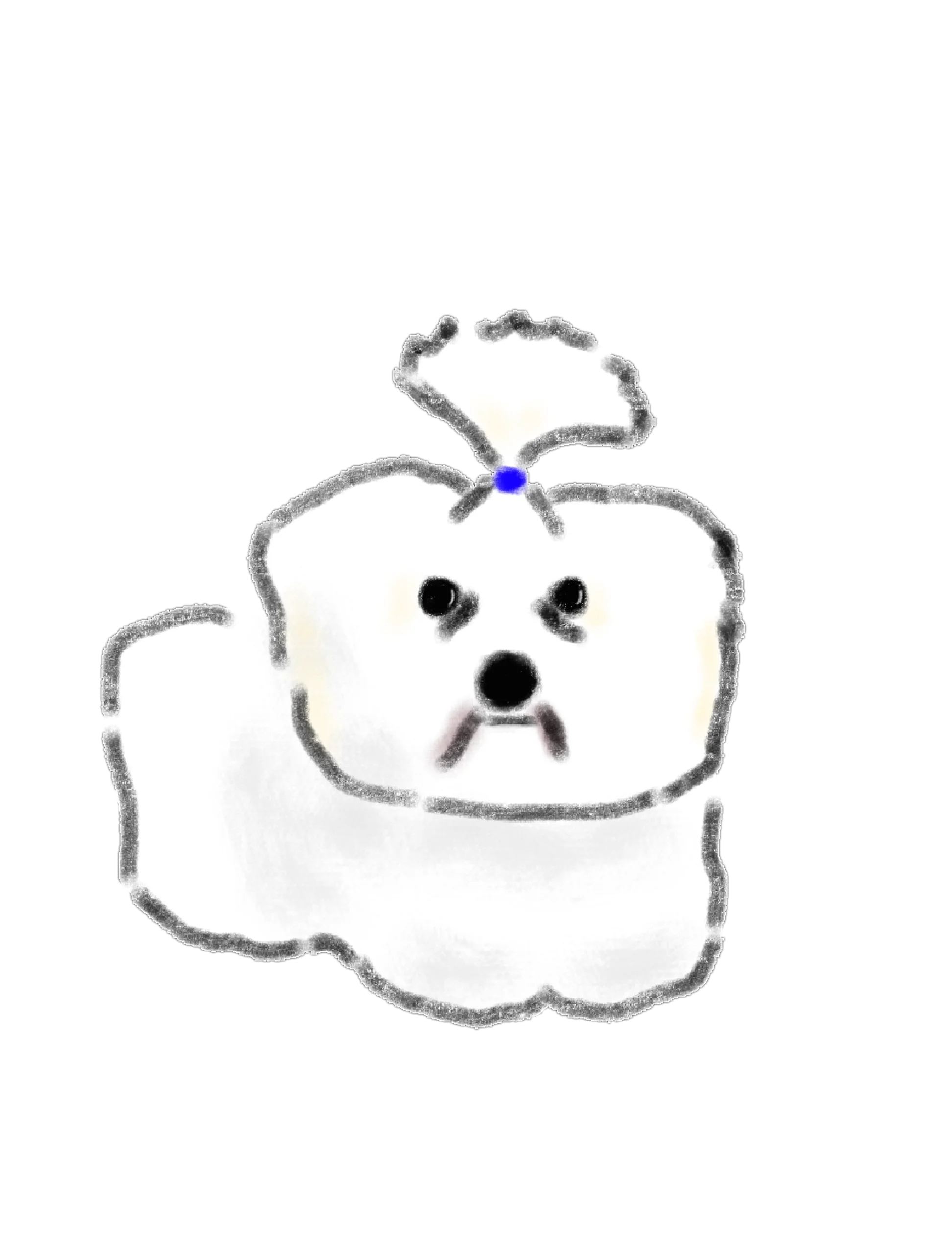 15 Hand-Drawn White Dog PNG Clipart Bundle product image (2)