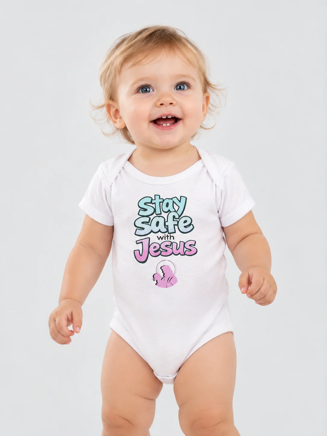 Stay Safe with Jesus Girls Baby Bodysuit product image (8)