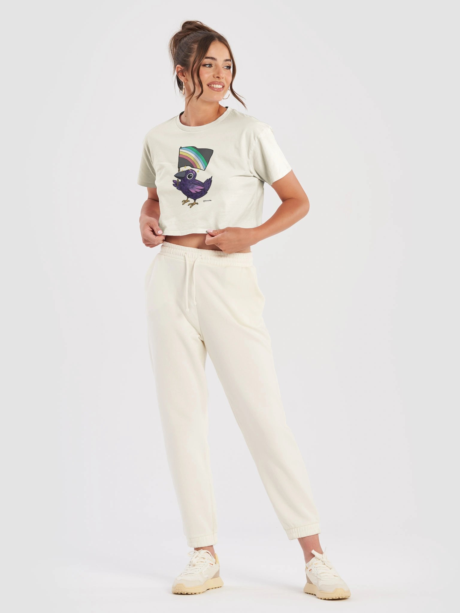 crop top : crow pride - disability product image (2)