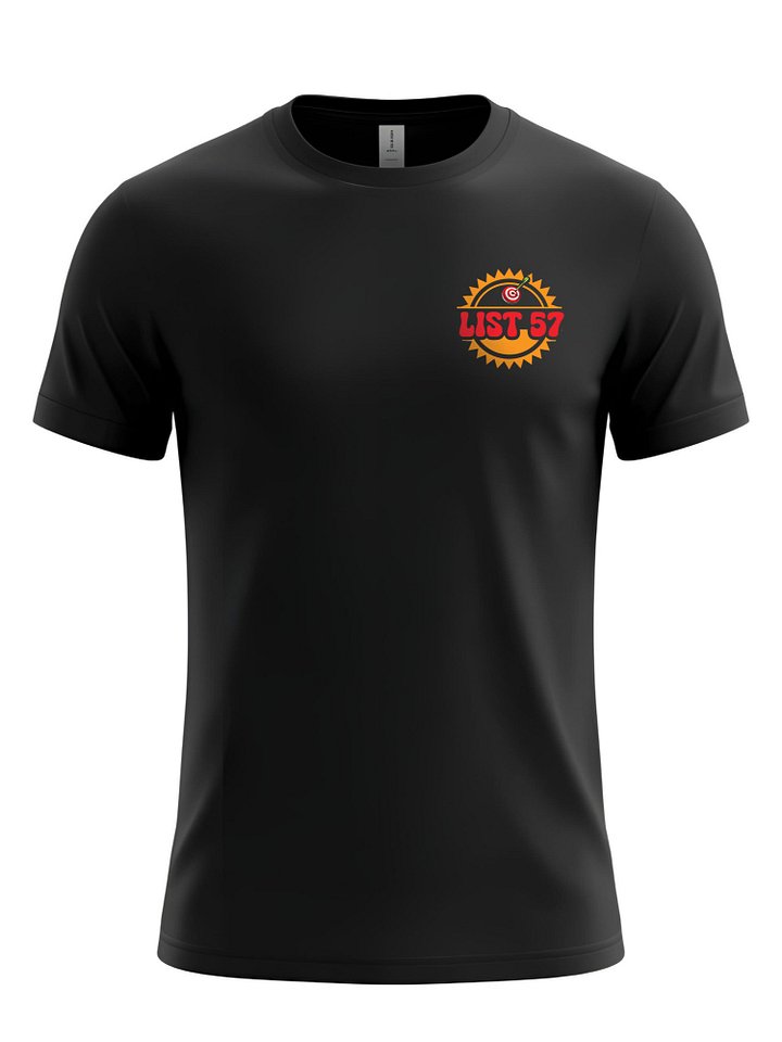 List 57 Chest Print T Shirt Small Sunburst Retro Target Design Sports Graphic Unisex Casual Athletic Number Tee Streetwear Black Top product image (1)