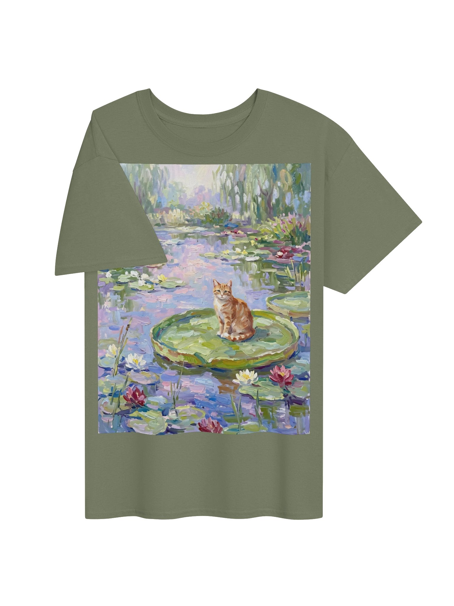 Water Lilies Cat Tee product image (17)