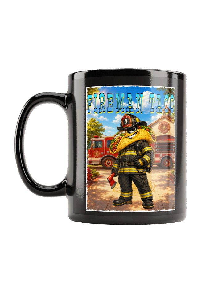 Fireman Taco Black Glossy Mug The Taco Family product image (1)