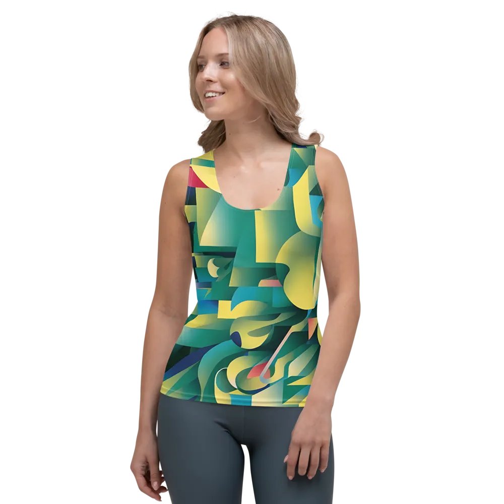 Abstract Lithographic Pattern Design Tank Top - V8 product image (1)