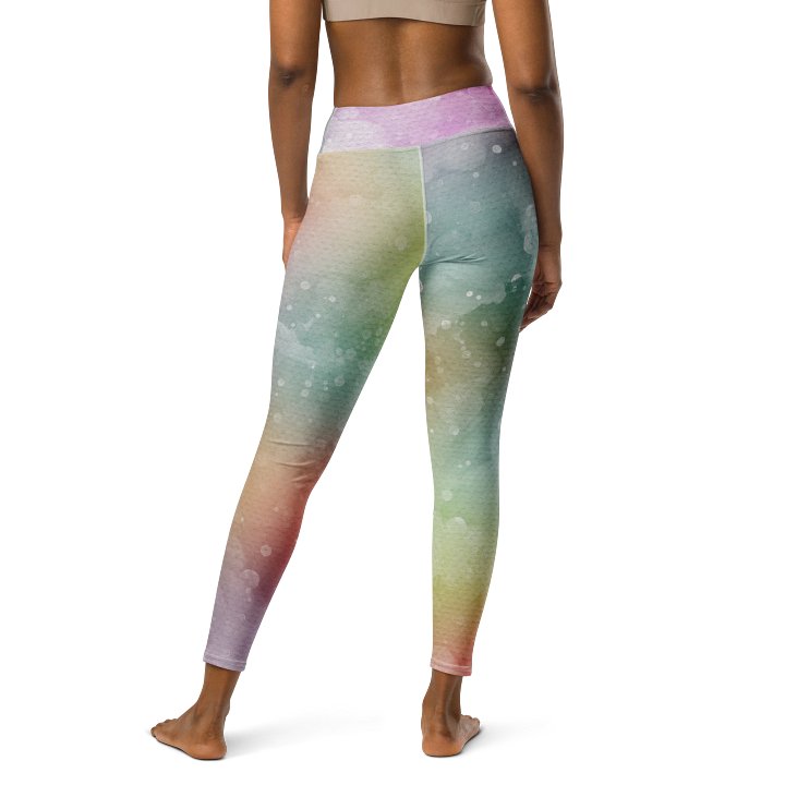 Galactic Glow High-Waist Leggings - Rainbow Nebula product image (2)
