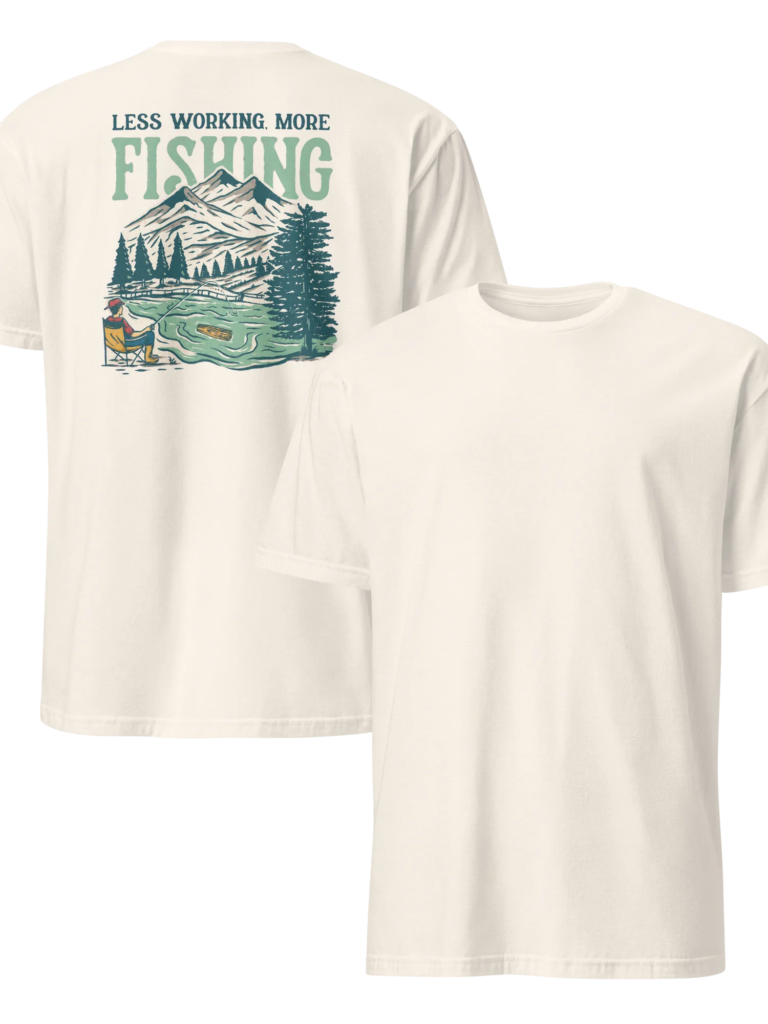 Less Working More Fishing Shirt – Vintage Fishing Tee product image (8)