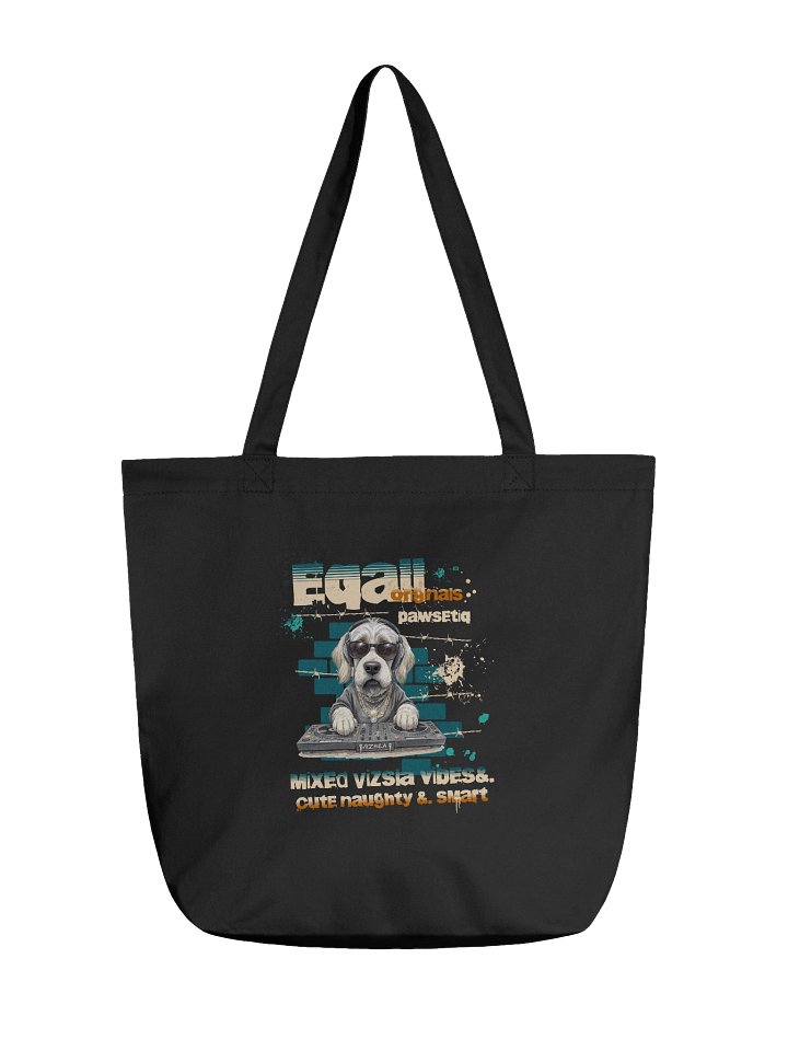 Urban DJ VIZSLATIQ - ECO Vibes Organic PAWSETIQ Tote-bag by EQALL® Originals_Beige_Mustard_Green product image (2)