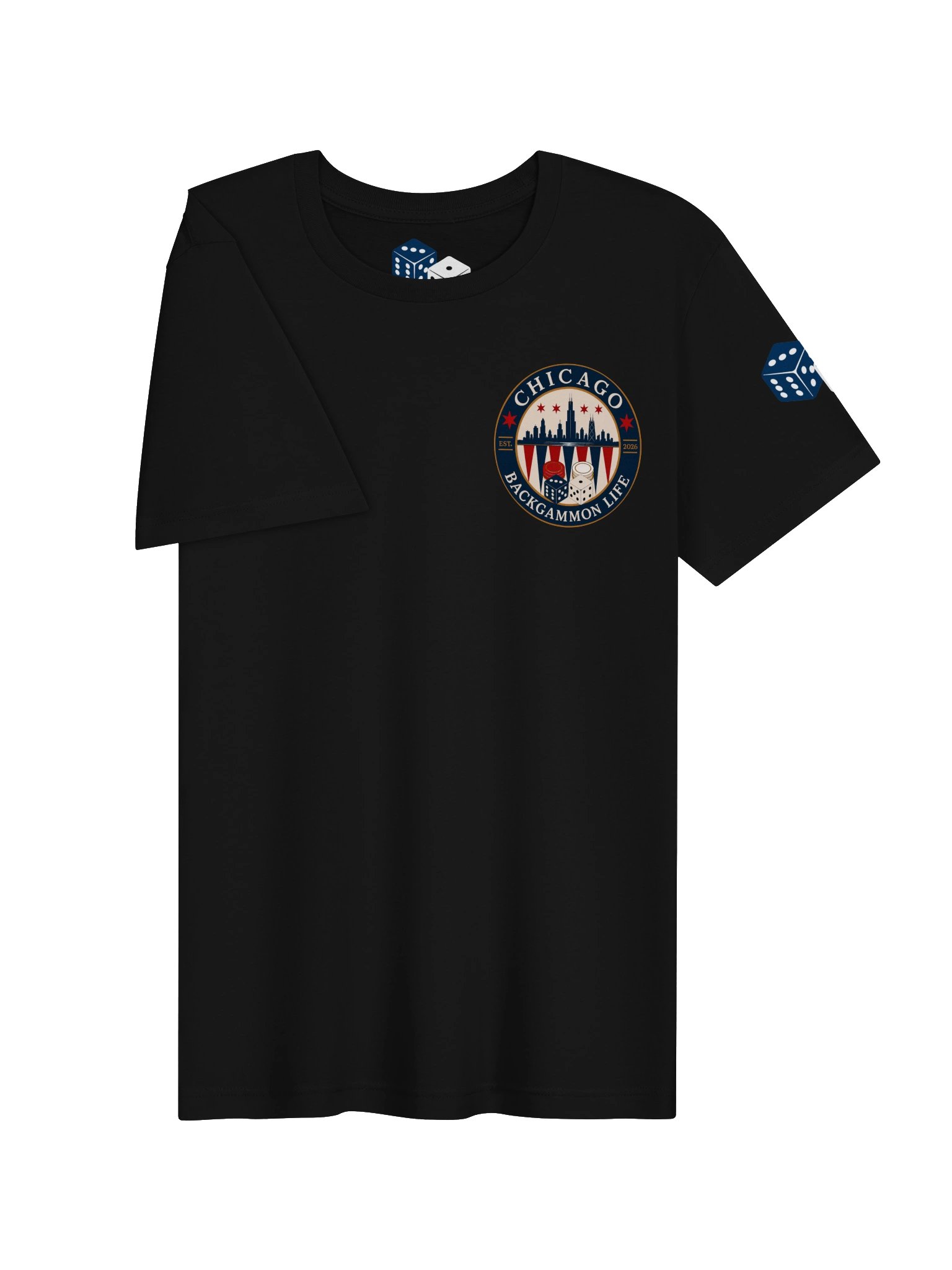Chicago Backgammon Life Skyline Logo Tee product image (3)
