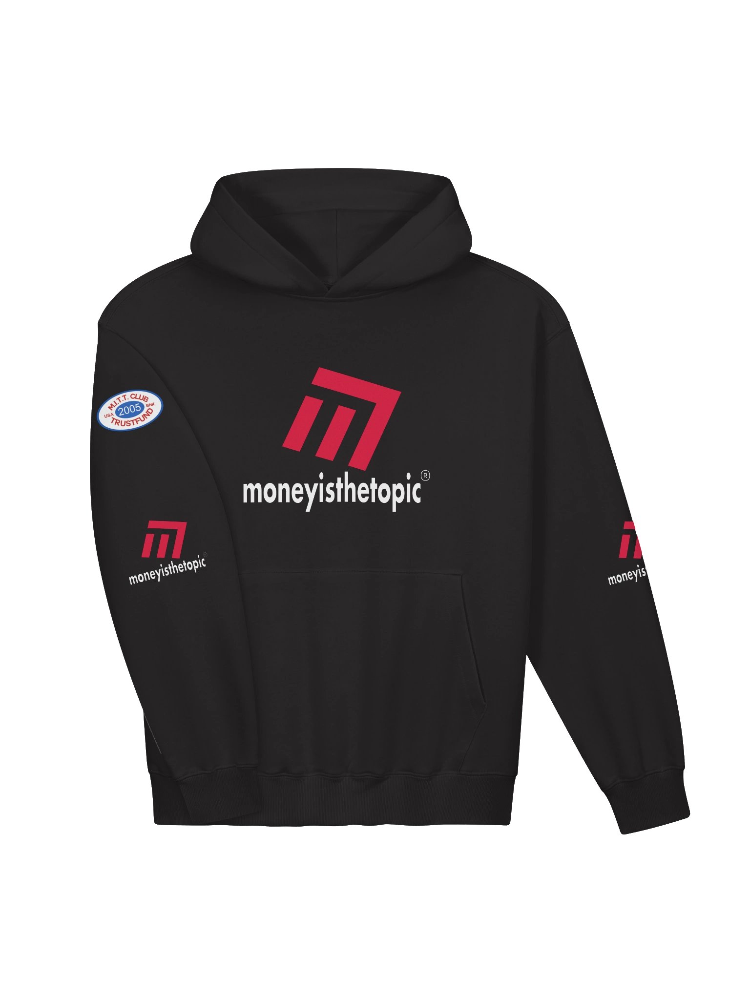 MONEY Club French-Terry Black Color Hoodie Unisex product image (3)