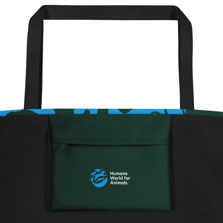 Large Animal Print tote with pocket product image (2)