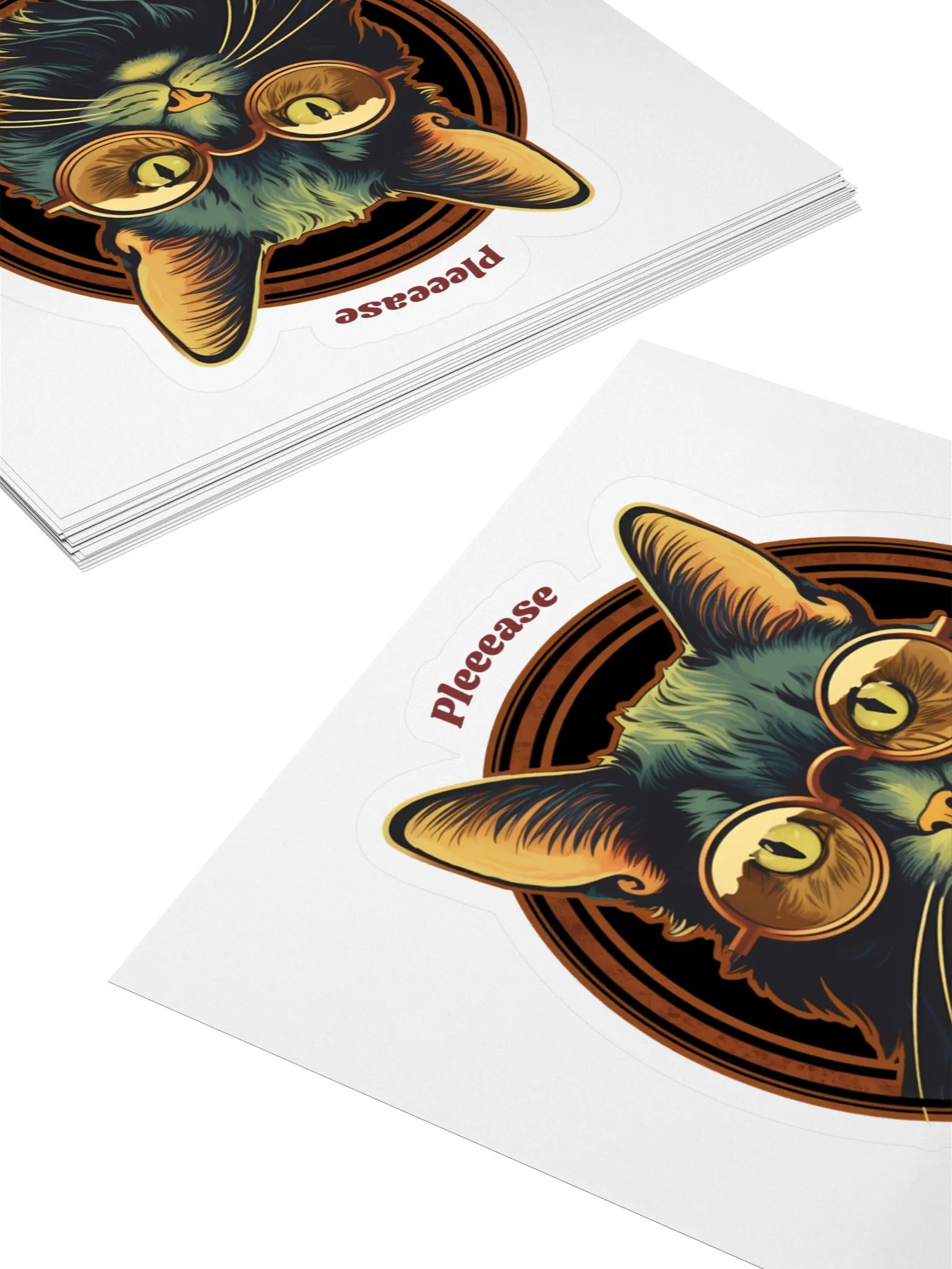 Cat with Glasses Please No Drama! Sticker product image (4)