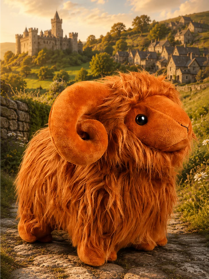 The Armored Kingdom Baby SnuggleHorn Sheep Plushie-Lifelike Detail-Ultra Soft product image (1)