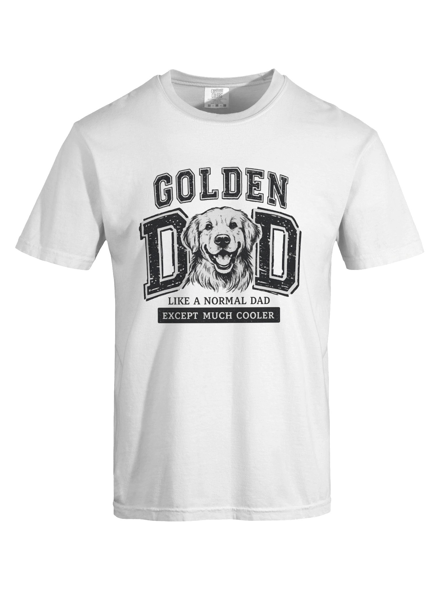 Golden Dad Golden Retriever T-Shirt – Comfort Colors 1717 Vintage Dog Dad Shirt product image (5)