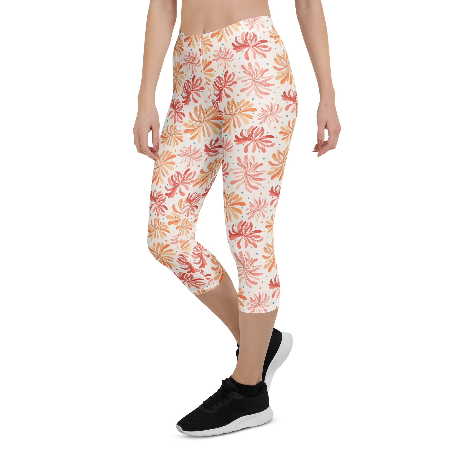 Stylish Blossom Burst Capri Leggings for Everyday Comfort product image (5)