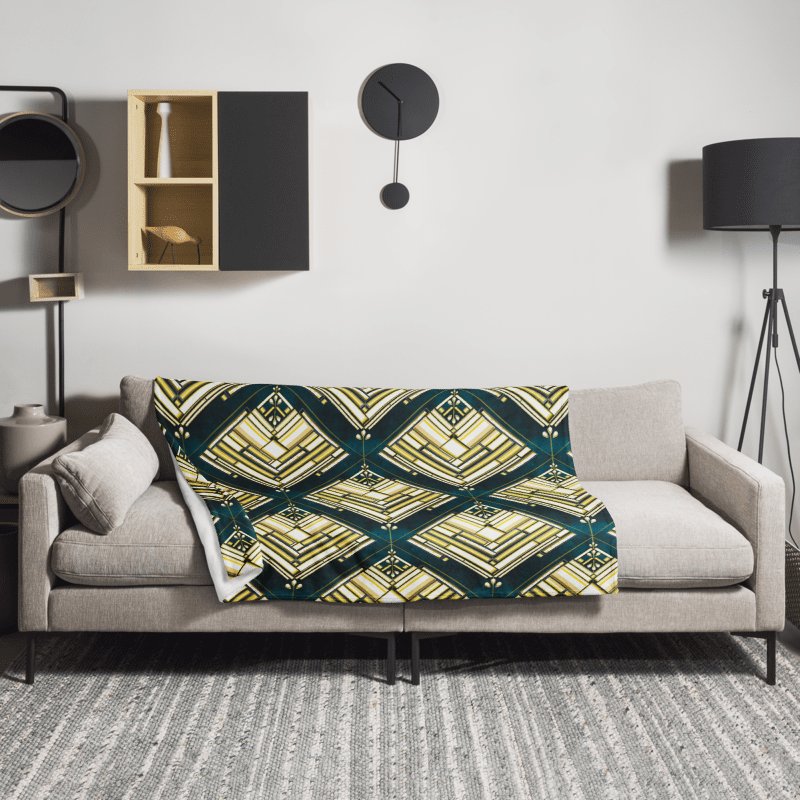 Gilded Glamour Flapper's Delight Throw Blanket | by Monique Faella Designs™ product image (10)
