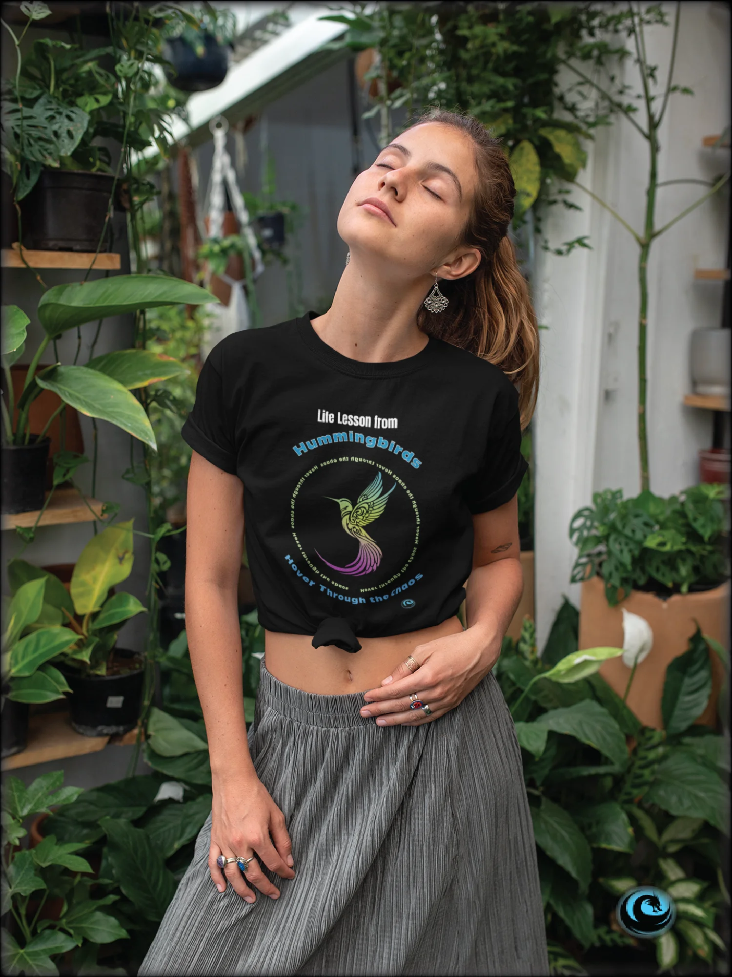 Hummingbird Mindfulness Graphic Shirt - Hover Through Chaos product image (6)
