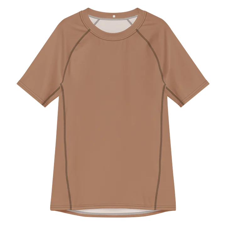 Tan Minimal All-Over Print Rash Guard product image (1)