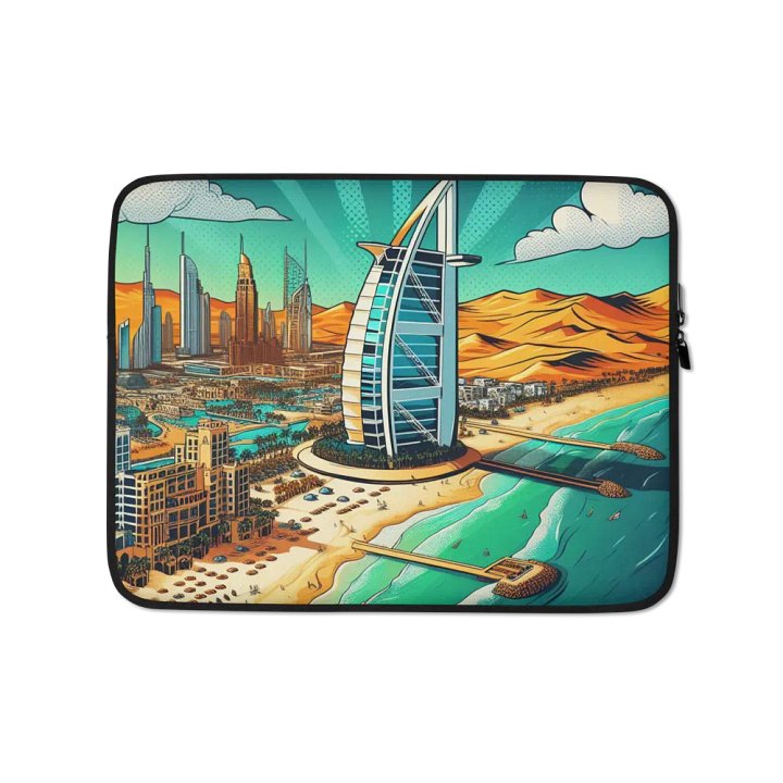Sail City Laptop Sleeve | Ai Design Dubai city product image (1)