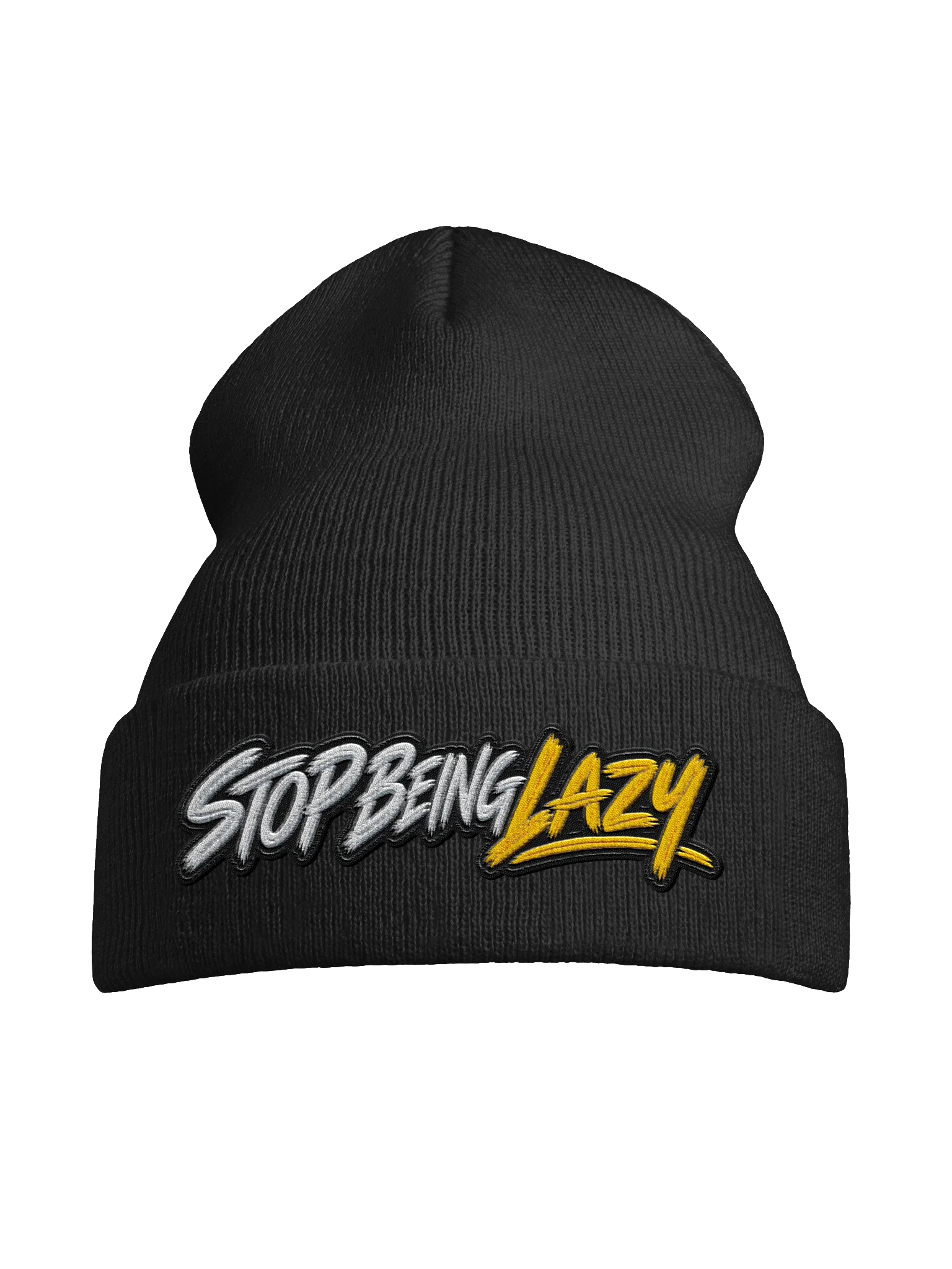 STOP BEING LAZY — Embroidered Beanie product image (5)