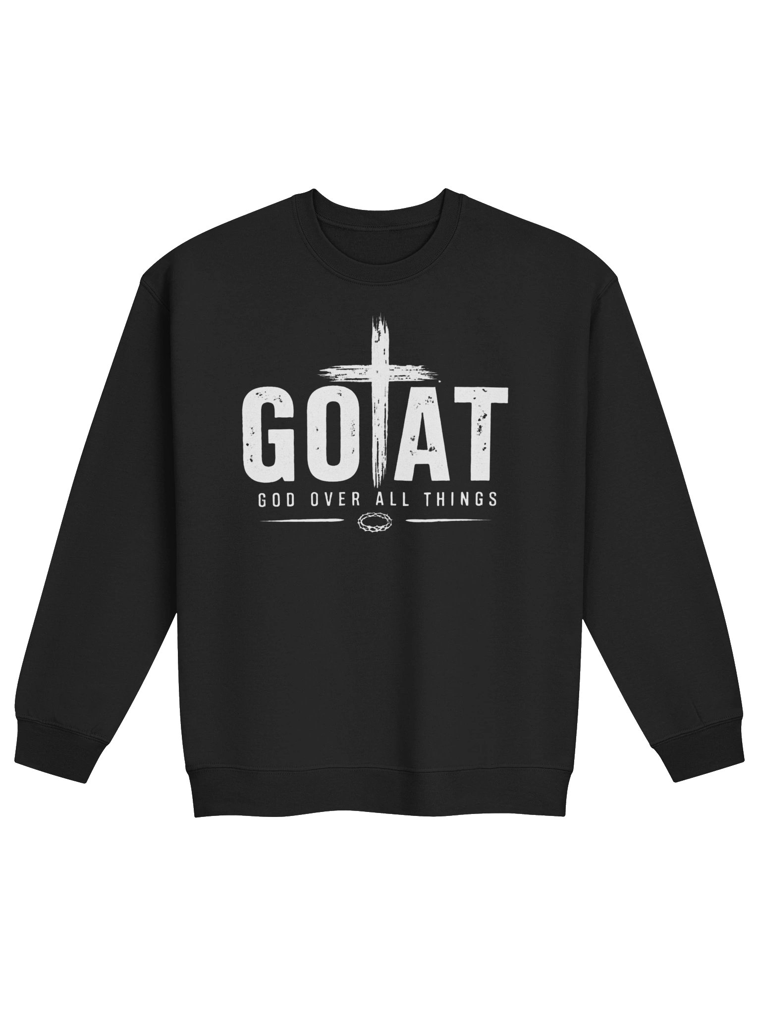 GOAT – God Over All Things Christian Sweatshirt | Inspirational Faith Crewneck | Kingdom Life Co. product image (2)