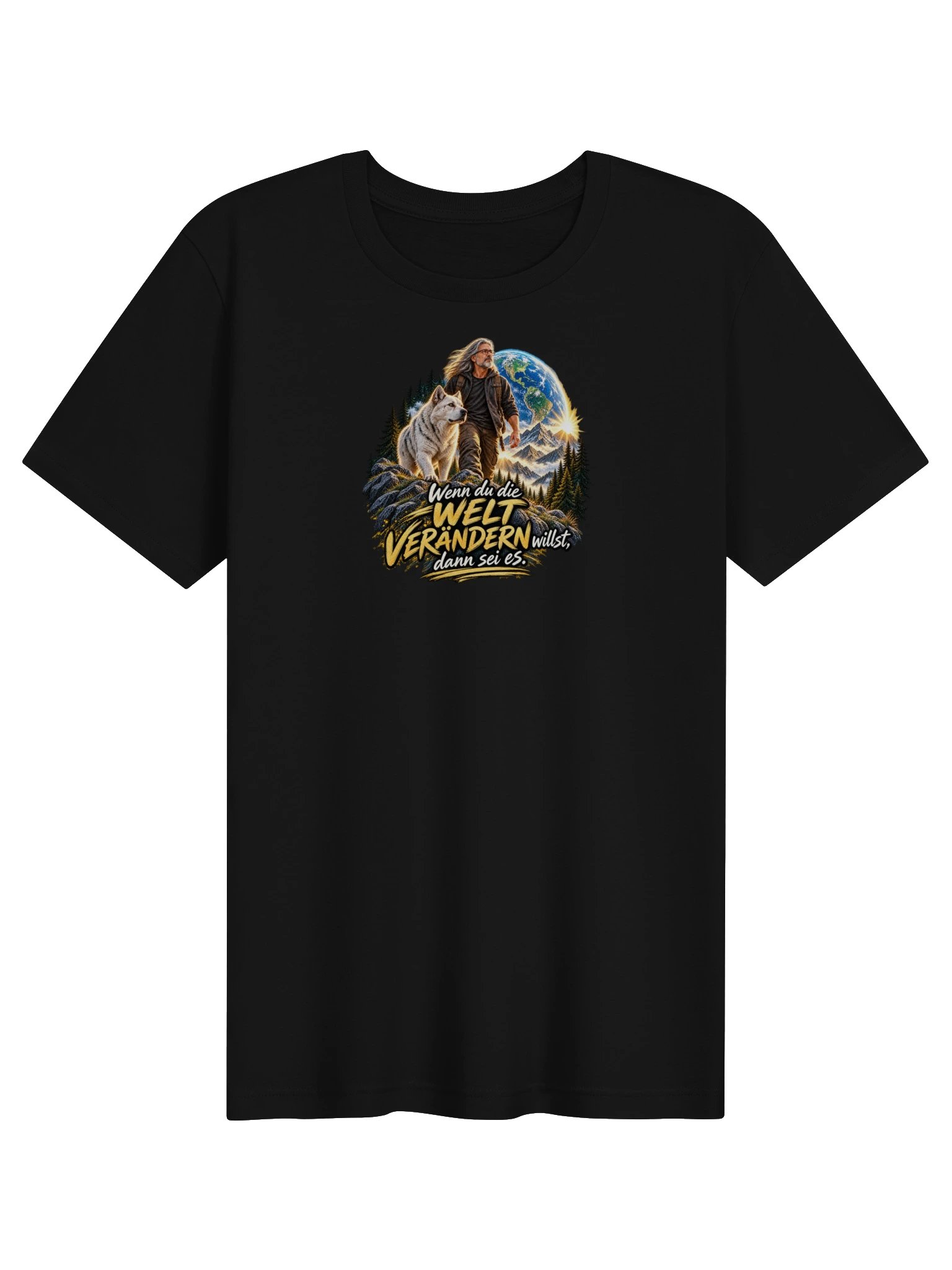 Welt verändern – Bergauf II | Unisex-T-Shirt product image (1)