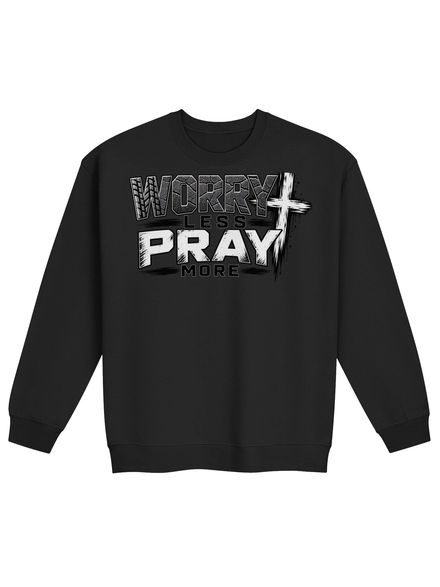 Blacktop Brand: "Worry Less Pray More" Crewneck Sweatshirt product image (4)