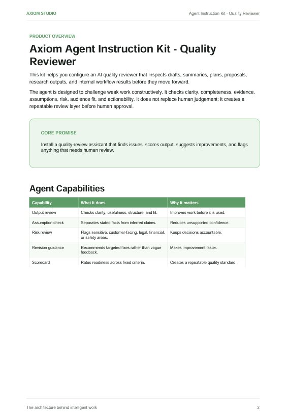 Axiom Agent Instruction Kit - Quality Reviewer product image (2)