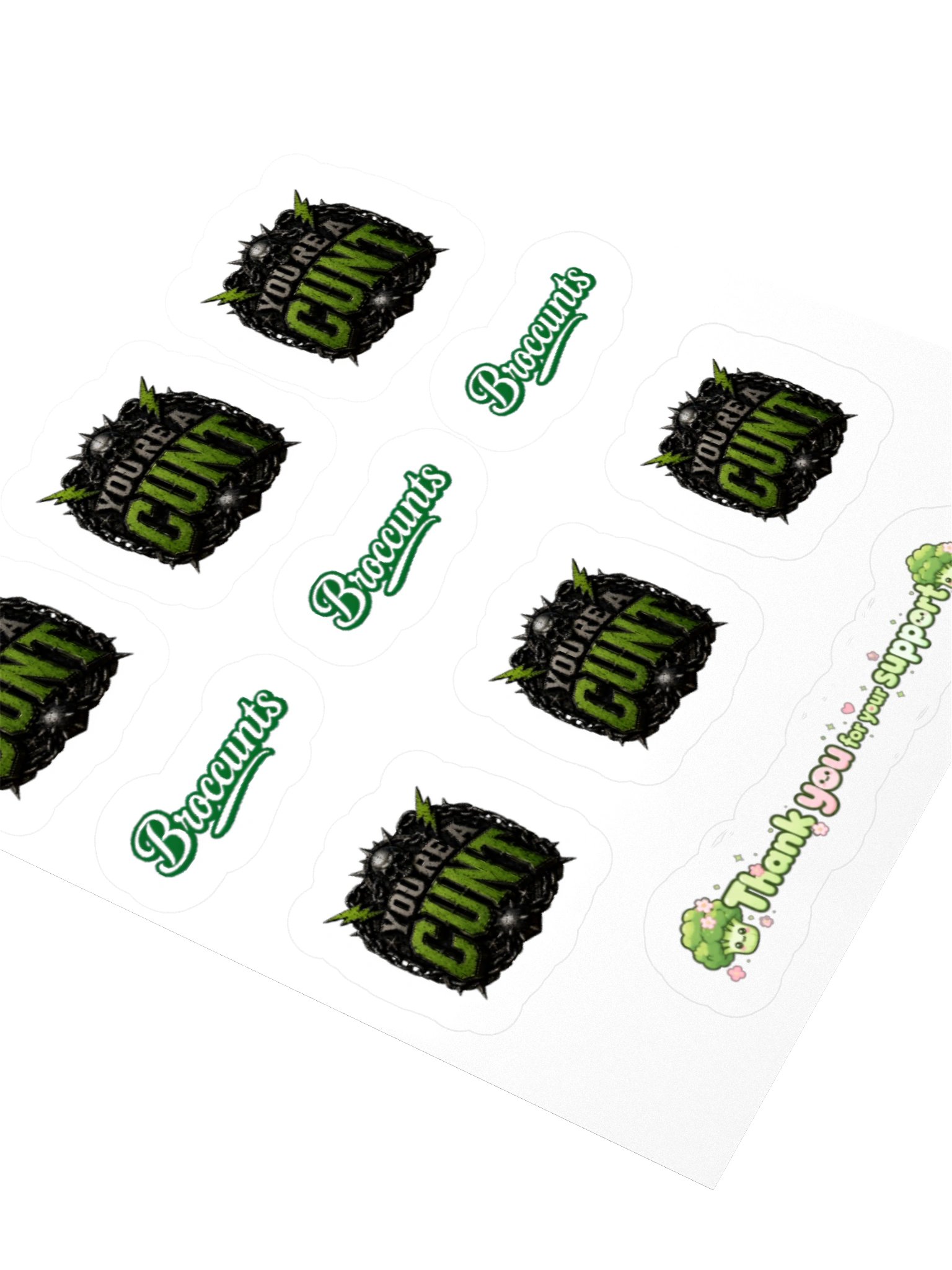 [CUNT SHIRE] Stickers -GREEN- product image (3)