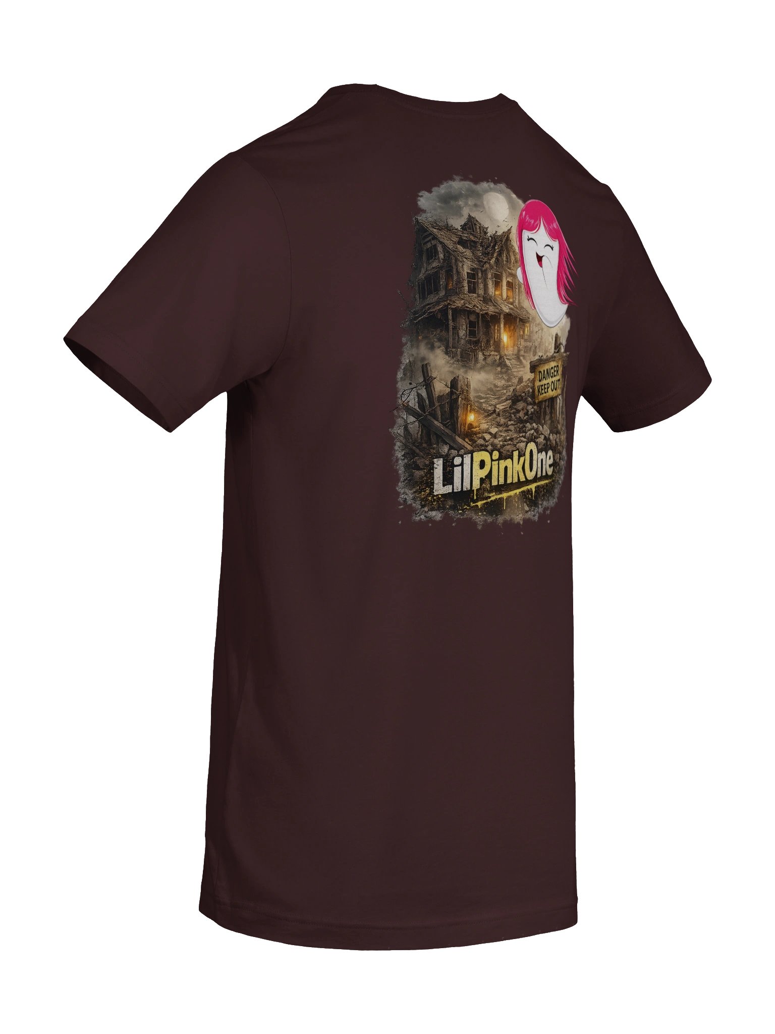 LilPinkOne – Forladt hus Ghost T-Shirt (Unisex) product image (10)