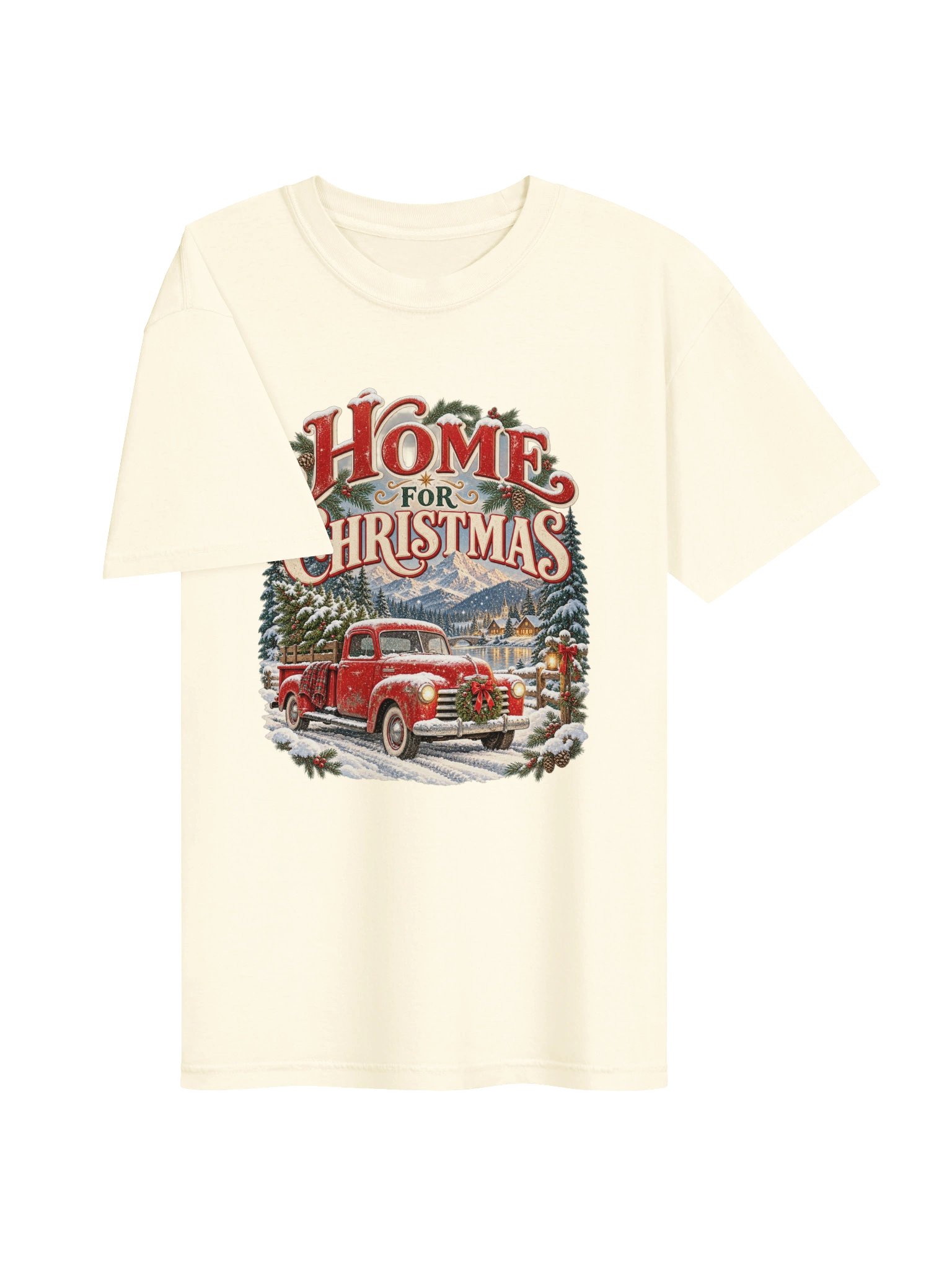 Home for Christmas Vintage Truck Tee product image (3)